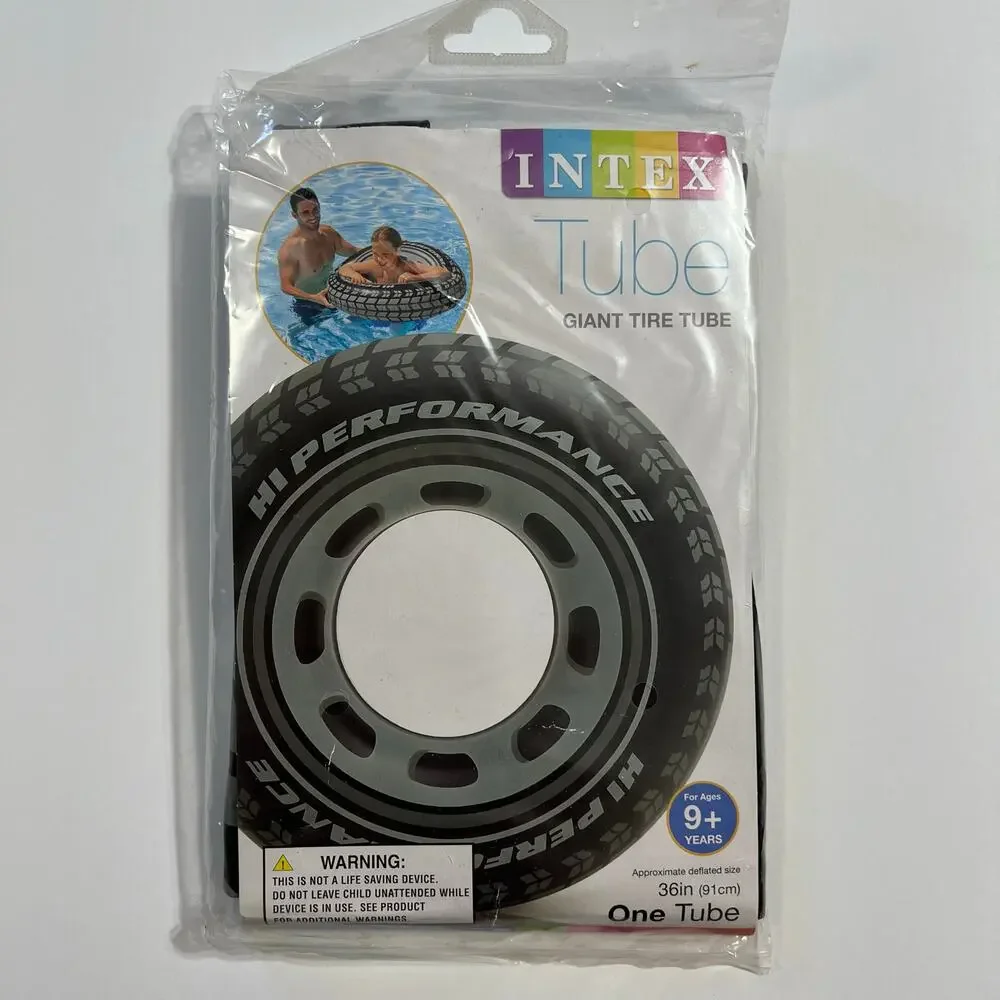 Intex Giant Tire Swim Tube Set of 2 Beach Pool Floaties Toys 36 Inch Sealed